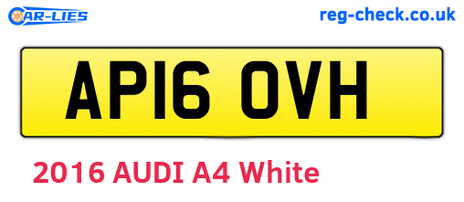 AP16OVH are the vehicle registration plates.