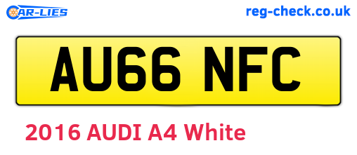 AU66NFC are the vehicle registration plates.