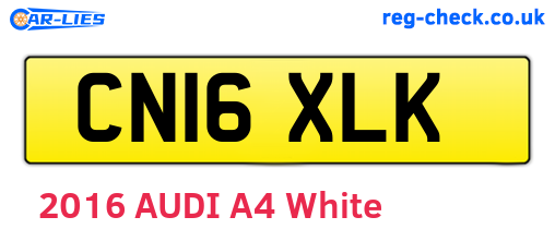 CN16XLK are the vehicle registration plates.