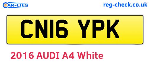 CN16YPK are the vehicle registration plates.