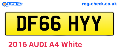 DF66HYY are the vehicle registration plates.