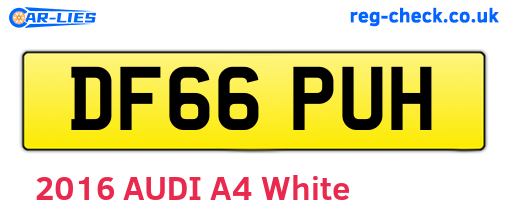DF66PUH are the vehicle registration plates.