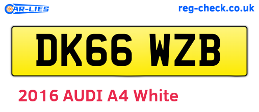 DK66WZB are the vehicle registration plates.