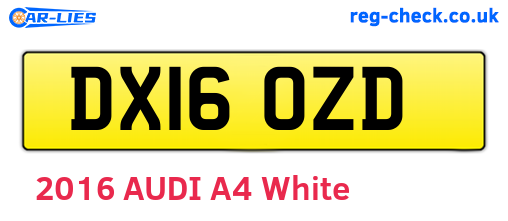 DX16OZD are the vehicle registration plates.