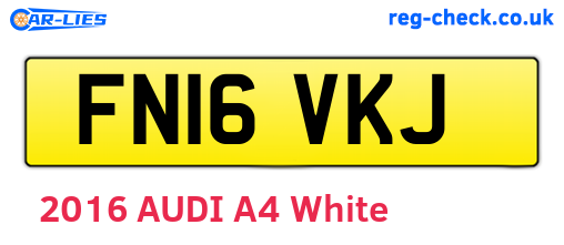 FN16VKJ are the vehicle registration plates.