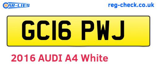 GC16PWJ are the vehicle registration plates.