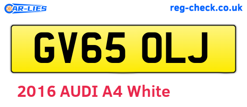 GV65OLJ are the vehicle registration plates.