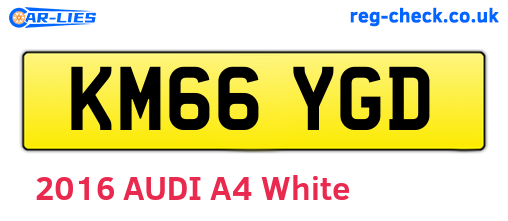 KM66YGD are the vehicle registration plates.