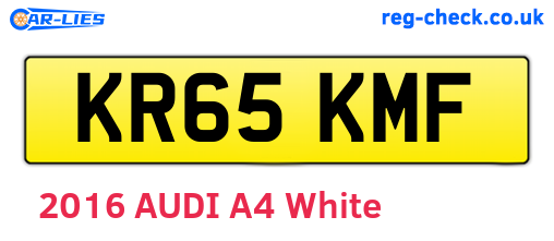 KR65KMF are the vehicle registration plates.