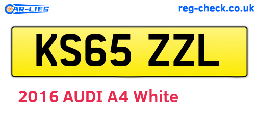 KS65ZZL are the vehicle registration plates.