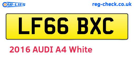 LF66BXC are the vehicle registration plates.