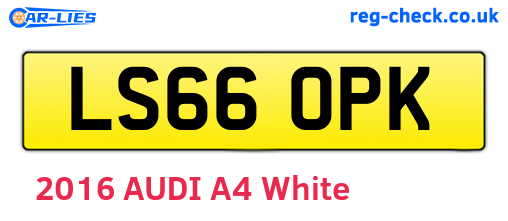 LS66OPK are the vehicle registration plates.