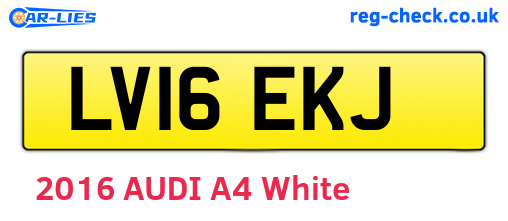 LV16EKJ are the vehicle registration plates.