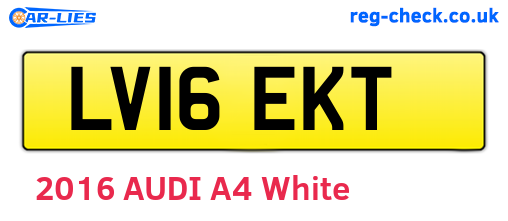 LV16EKT are the vehicle registration plates.