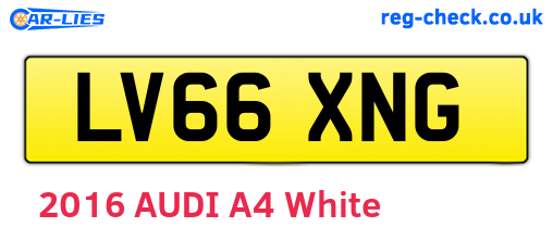 LV66XNG are the vehicle registration plates.