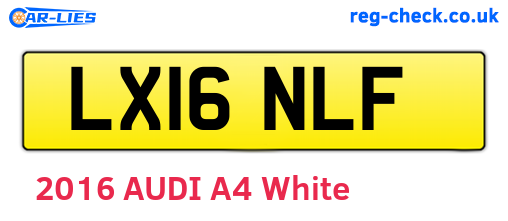 LX16NLF are the vehicle registration plates.
