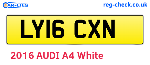 LY16CXN are the vehicle registration plates.