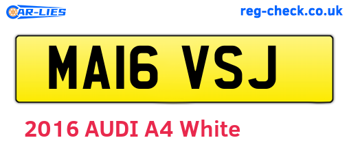 MA16VSJ are the vehicle registration plates.
