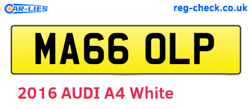 MA66OLP are the vehicle registration plates.