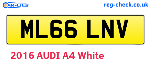ML66LNV are the vehicle registration plates.