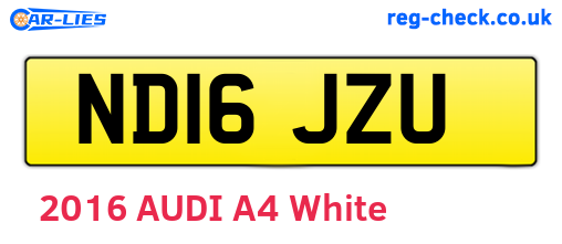 ND16JZU are the vehicle registration plates.