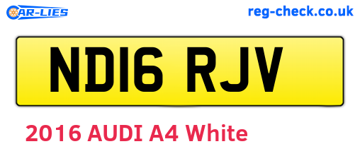 ND16RJV are the vehicle registration plates.