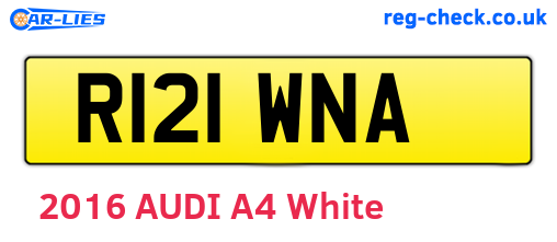 R121WNA are the vehicle registration plates.