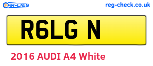 R6LGN are the vehicle registration plates.