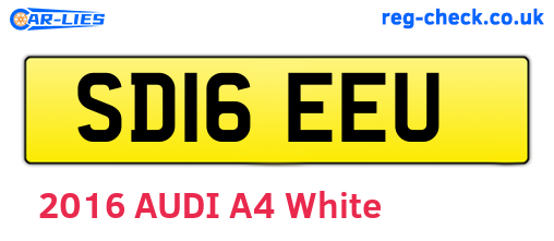SD16EEU are the vehicle registration plates.