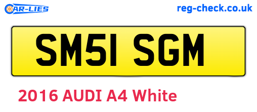 SM51SGM are the vehicle registration plates.