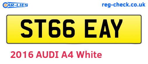 ST66EAY are the vehicle registration plates.