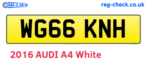 WG66KNH are the vehicle registration plates.
