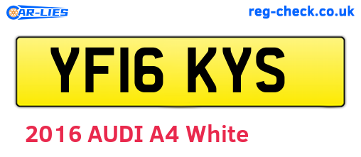 YF16KYS are the vehicle registration plates.
