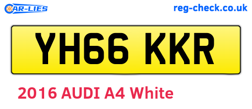 YH66KKR are the vehicle registration plates.