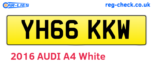 YH66KKW are the vehicle registration plates.