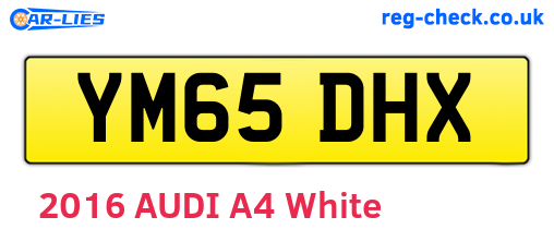 YM65DHX are the vehicle registration plates.