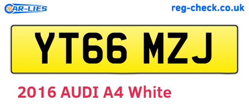 YT66MZJ are the vehicle registration plates.