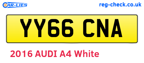 YY66CNA are the vehicle registration plates.