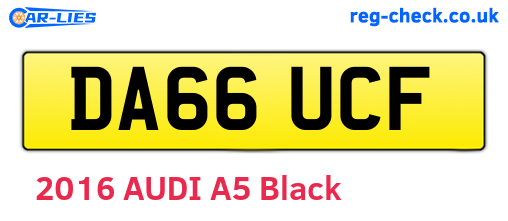 DA66UCF are the vehicle registration plates.