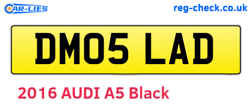 DM05LAD are the vehicle registration plates.