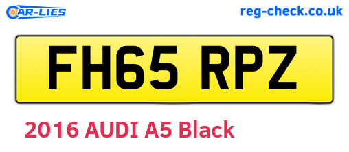 FH65RPZ are the vehicle registration plates.