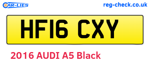 HF16CXY are the vehicle registration plates.