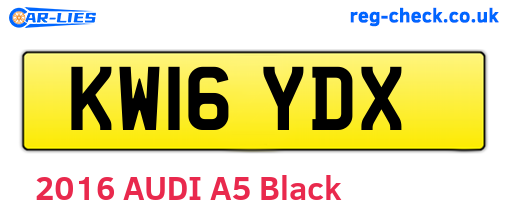 KW16YDX are the vehicle registration plates.