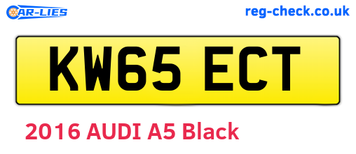 KW65ECT are the vehicle registration plates.