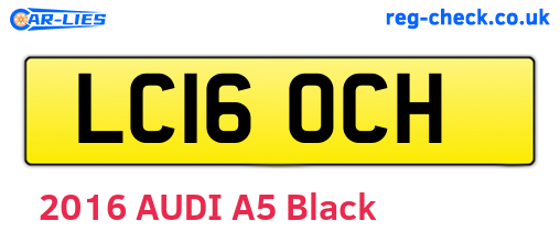 LC16OCH are the vehicle registration plates.