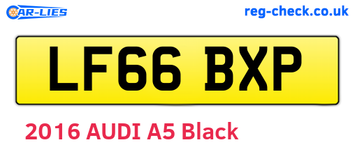 LF66BXP are the vehicle registration plates.