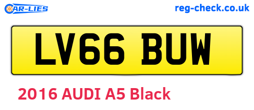 LV66BUW are the vehicle registration plates.