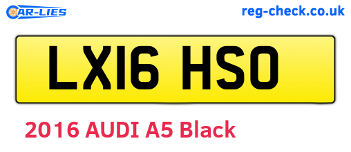 LX16HSO are the vehicle registration plates.