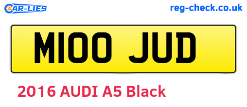 M100JUD are the vehicle registration plates.