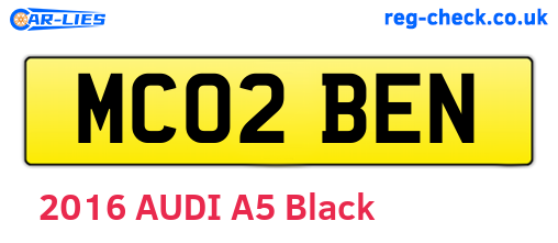 MC02BEN are the vehicle registration plates.